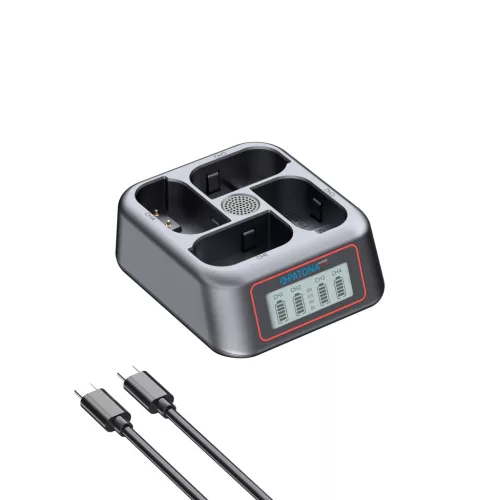 PATONA (QUAD) (LCD) akkumulátor töltő // Battery Charger (for Panasonic DMW-BLK22) (4176)