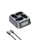 PATONA (QUAD) (LCD) akkumulátor töltő // Battery Charger (for Panasonic DMW-BLK22) (4176)