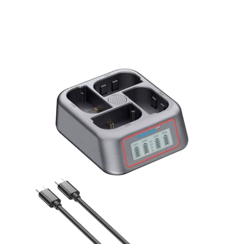 PATONA (QUAD) (LCD) akkumulátor töltő // Battery Charger (for Canon LP-E6 series) (4178)