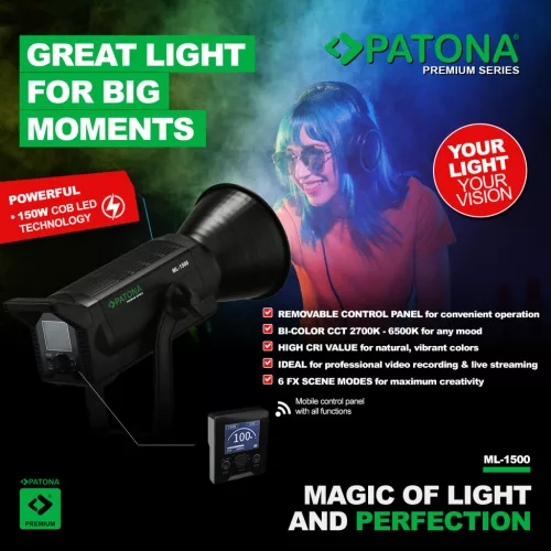 PATONA ML-1500 PREMIUM studio LED lámpa (150W) (4217)