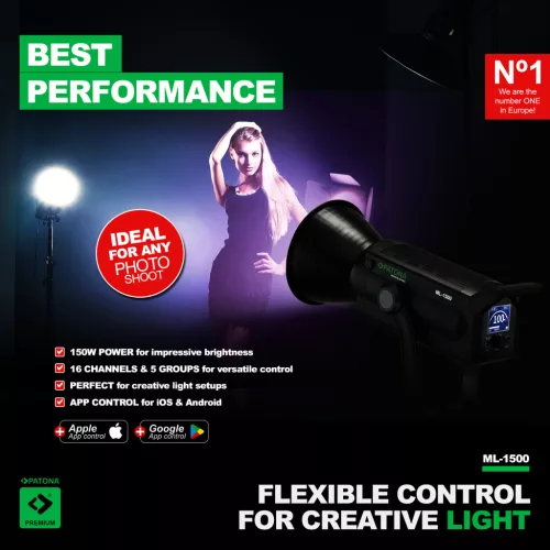 PATONA ML-1500 PREMIUM studio LED lámpa (150W) (4217)