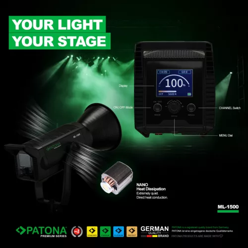 PATONA ML-1500 PREMIUM studio LED lámpa (150W) (4217)