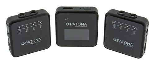 PATONA PREMIUM M16 vezeték nélküli mikrofon KIT (2TX + 1RX + Charging Case) (4218)