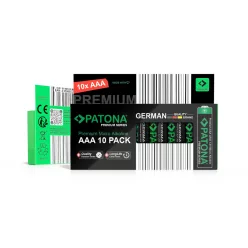   PATONA Premium 10 pieces Alkaline AAA Micro LR03 battery - 10 darabos AAA ceruzaelem csomag (4221)