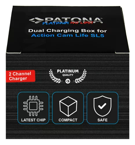 PATONA PLATINUM akkumulátor töltő (DUAL) (for PATONA Action Cam Life SL5) (4229)