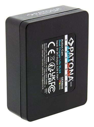 PATONA PLATINUM akkumulátor töltő (DUAL) (for PATONA Action Cam Life SL3 // SL4) (4230)