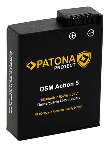 PATONA BCX202 PROTECT akkumulátor (1.950mAh) (for DJI Osmo Action 3 // Action 4 // Action 5 PRO) (42425)