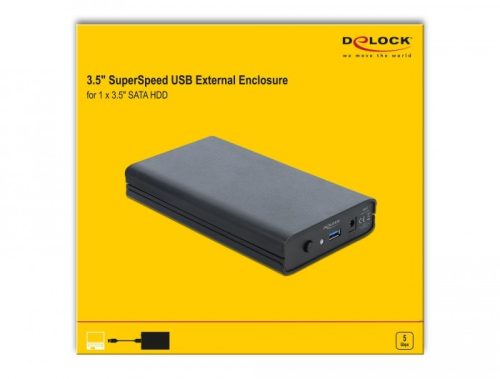 Delock Külso ház 3,5" (SATA HDD) (USB 3) (42612)