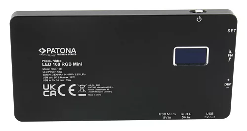 PATONA PREMIUM LED 160 RGB mini fotós és videó lámpa (4290)
