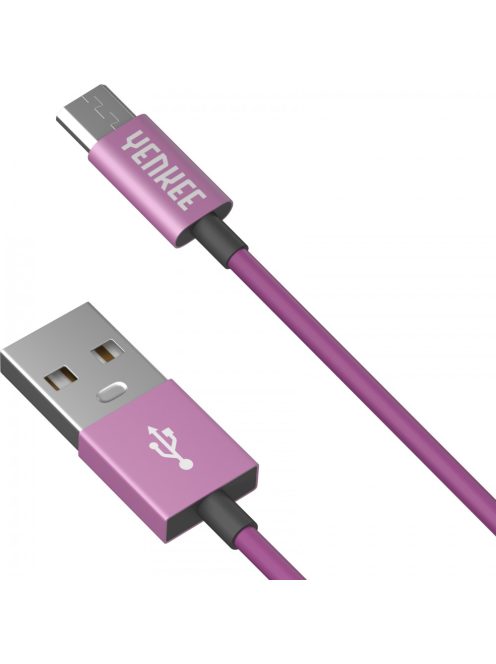 Yenkee YCU 221 PPE kábel USB-A /// micro USB (1m) (purple) (45013673)