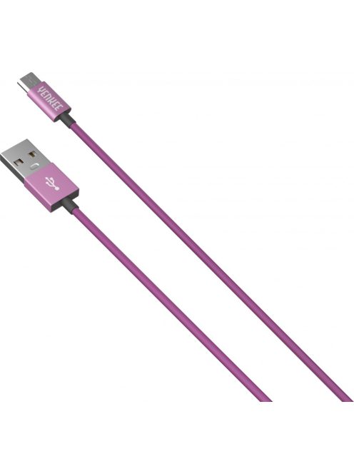 Yenkee YCU 221 PPE kábel USB-A /// micro USB (1m) (purple) (45013673)