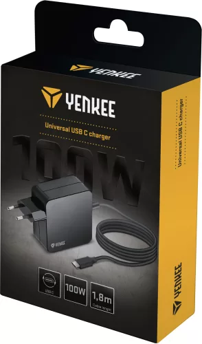 YENKEE YAU C100 univerzális USB-C töltő (100W)