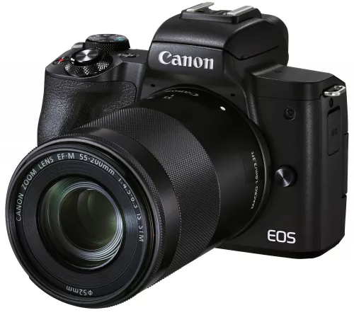 Canon EOS M50 mark II váz (black) + EF-M 15-45mm/3.5-6.3 IS STM + EF-M 55-200mm/4.5-6.3 IS STM (4728C015)