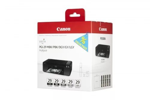 Canon PGI-29 (5in1) tintapatron készlet (black/gray) (180ml) (for PRO-1) (4868B005)