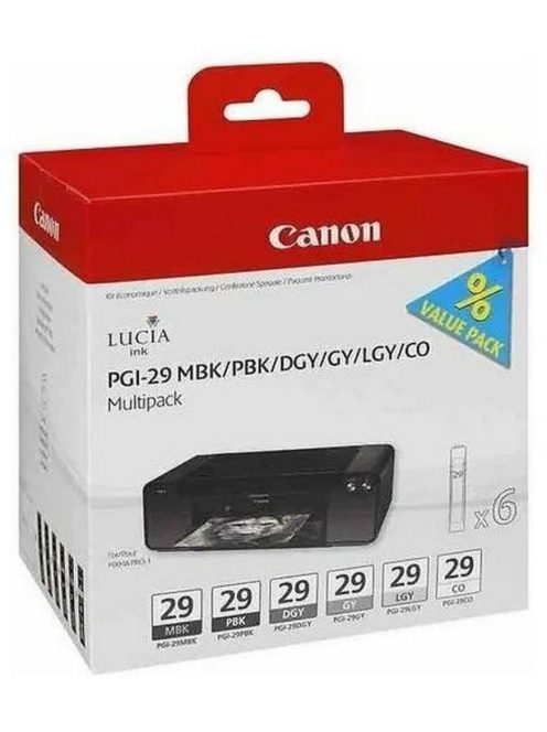 Canon PGI-29 (6in1) tintapatron készlet (black/gray/co) (216ml) (for PRO-1) (4868B018)