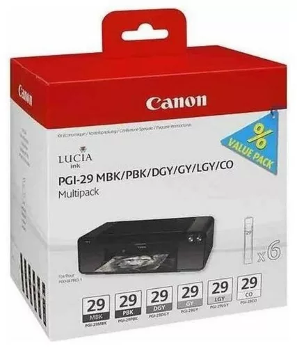 Canon PGI-29 (6in1) tintapatron készlet (black/gray/co) (216ml) (for PRO-1) (4868B018)