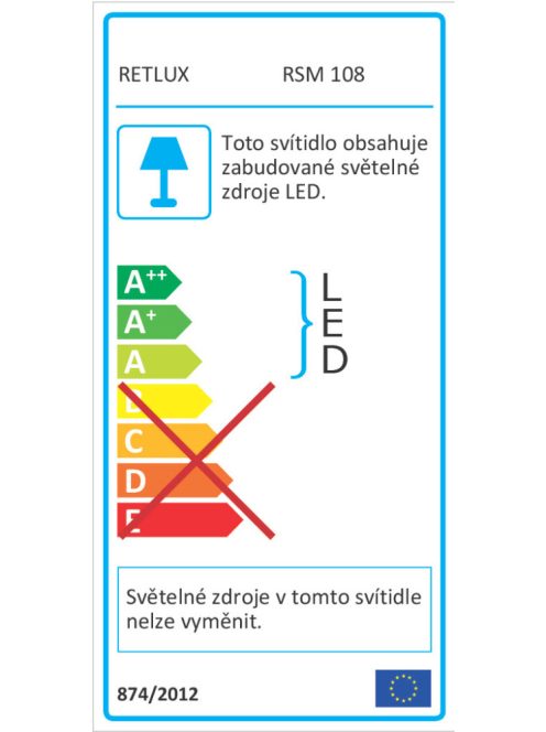 RETLUX RSM 108 menyezeti lámpa (24W) (IP20)