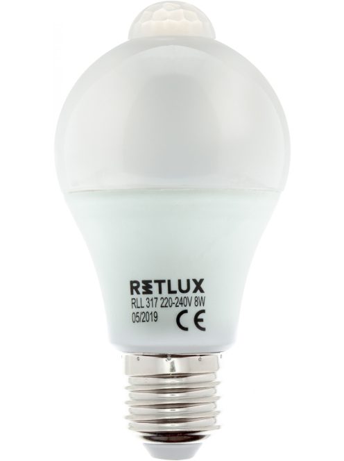 RETLUX RLL 317 LED izzó (A60) (E27) (8W) (PIR) (50003802)