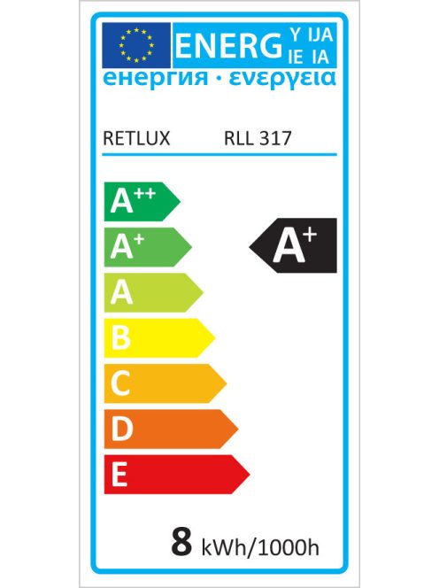 RETLUX RLL 317 LED izzó (E27) (8W) (A60 PIR) (50003802)