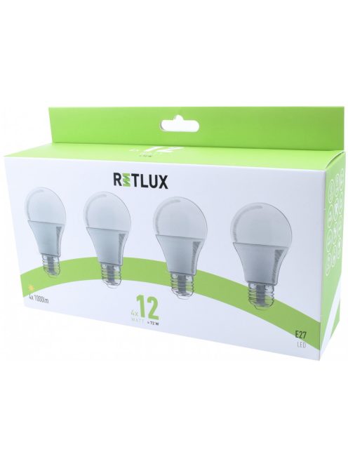 Retlux REL 23 LED izzó (E27) (12W) (4db) (50004338)