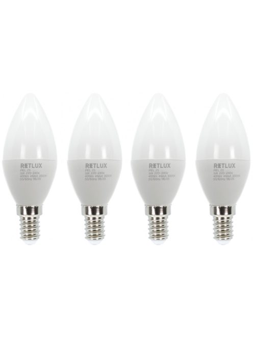 Retlux REL 25 LED izzó (E14) (5W) (4db) (50004340)