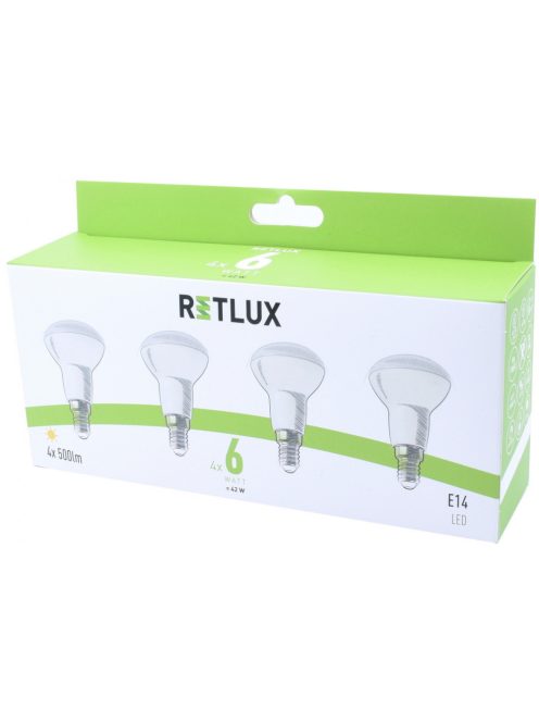 Retlux REL 29 LED izzó R50 (E14) (6W) (4db) (50004524)