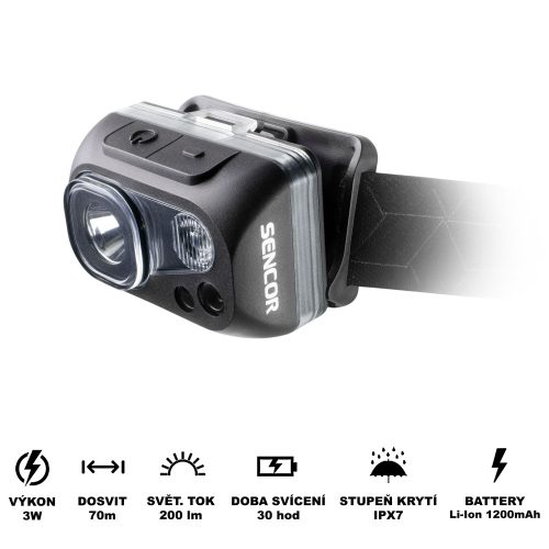 SENCOR SLL 57 fejlámpa (3W) (IP67)