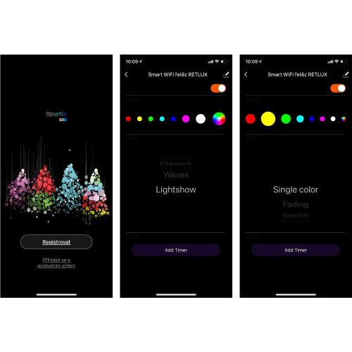 Retlux RXL 380 "SMART WiFi" cherry fényfüzér RGB (120 LED) (12m)