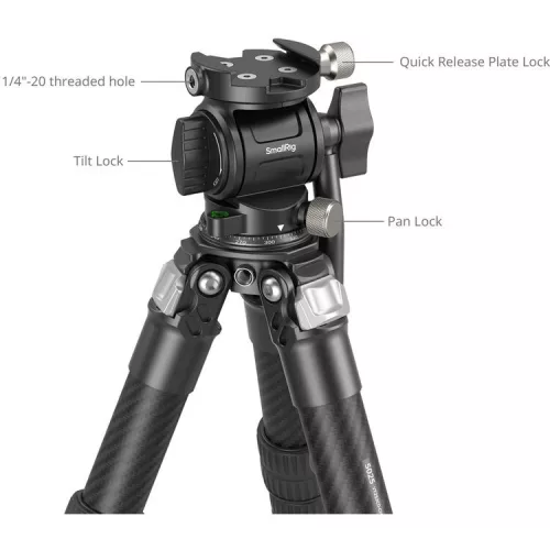  Smallrig 5025 - Heavy-Duty Carbon Fiber Tabletop Tripod Kit