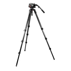   Manfrotto 504 fluid video head & 536 CF single leg tripod (536K,536K)