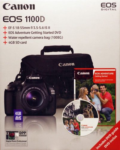 Canon EOS 1100D + EF-S 18-55mm/4.0-5.6 IS II  (4 colours) (black)