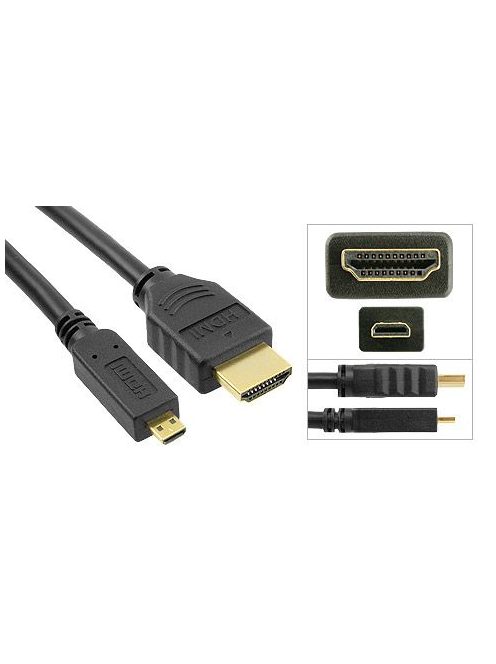 HDMI A típus > D típus micro kábel - 2 méter