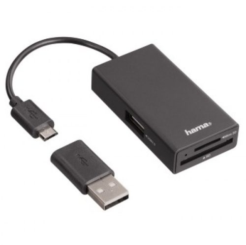 Hama microUSB KÁRTYAOLVASÓ (USB HUB, OTG ADAPTER)