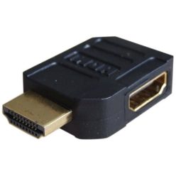 HDMI dugó/HDMI aljzat 90°-os adapter pipa