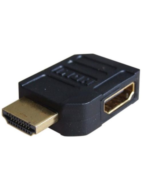 HDMI dugó/HDMI aljzat 90°-os adapter pipa