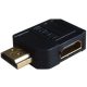 HDMI dugó/HDMI aljzat 270°-os adapter pipa