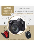 Canon EOS R6 mark II + RF 24-105mm/4 L IS USM (199.000,- "CASHBACK") "ADAPTER - BACKPACK KIT" (K5)