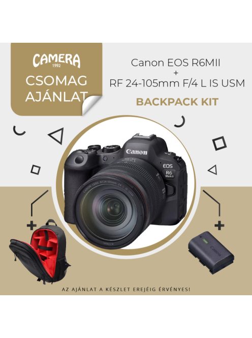 Canon EOS R6 mark II + RF 24-105mm/4 L IS USM (199.000,- "CASHBACK") "BACKPACK KIT" (K4)