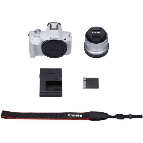 Canon EOS R50 + RF-S 18-45mm / 4.5-6.3 IS STM (+128GB memóriakártya) (white) (5812C013)