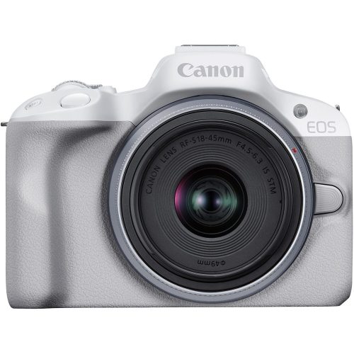 Canon EOS R50 + RF-S 18-45mm / 4.5-6.3 IS STM (+128GB memóriakártya) (white) (5812C013)