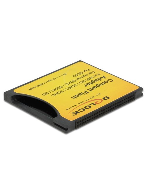 Delock CF adapter (Type-I) (3.3mm) // (WiFi SD), SDHC, SDXC memóriakártyákhoz (62637)
