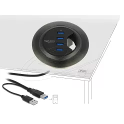 Delock 62868 4 porttal rendelkező asztali USB 3.0 elosztó