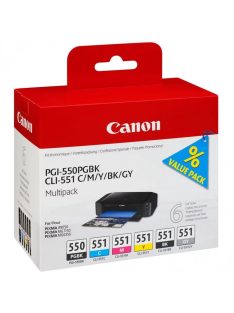   Canon PGI-550PGBK / CLI-551 (C/M/Y/BK/GY) (6 in 1) tintapatron multipack (6496B005)