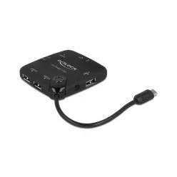 Delock microUSB OTG kártyaolvasó + 3 port USB Hub