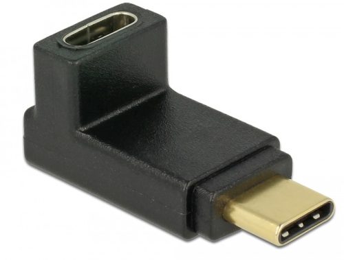 Delock USB-C csatlakozó "apa" > csatlakozó "anya" ívelt (felfelé/lefelé) (65914)