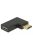 Delock USB-C csatlakozó "apa" > csatlakozó "anya" ívelt (bal/jobb) (65915)
