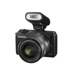   Canon EOS M body + EF-M 22mm / 2.0 STM objective + EF M - EF adapter + 90EX flash (black)