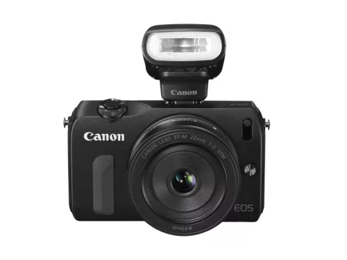 Canon EOS M váz + EF-M 22mm / 2.0 STM objektív + EF M - EF adapter + 90EX vaku (2 színben) (fekete)