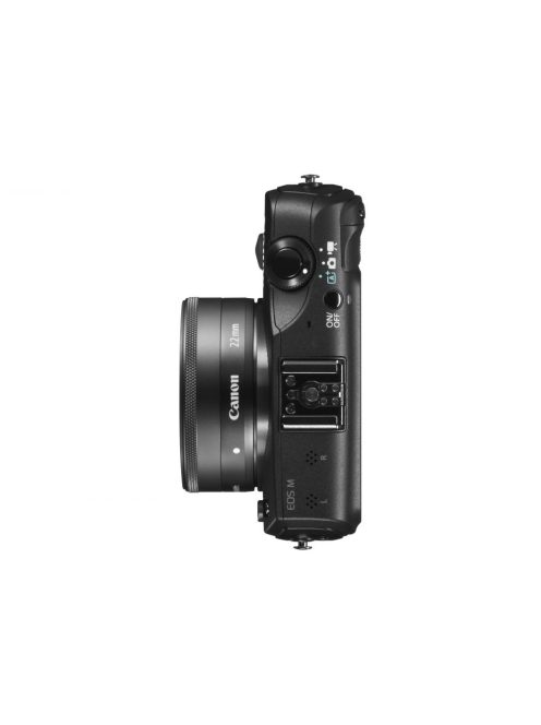 Canon EOS M váz + EF-M 22mm / 2.0 STM objektív + EF M - EF adapter + 90EX vaku (2 színben) (fekete)