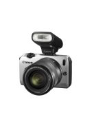 Canon EOS M váz + EF-M 18-55mm / 3.5-5.6 IS STM objektív + 90EX vaku (4 színben) (ezüst)